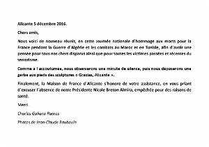 2015 12 05 ALICANTE - HOMMAGE AUX MORTS POUR LA FRANCE EN AFN